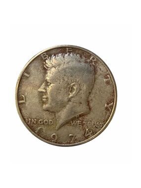 Kennedy half dollar coin minted in 1974